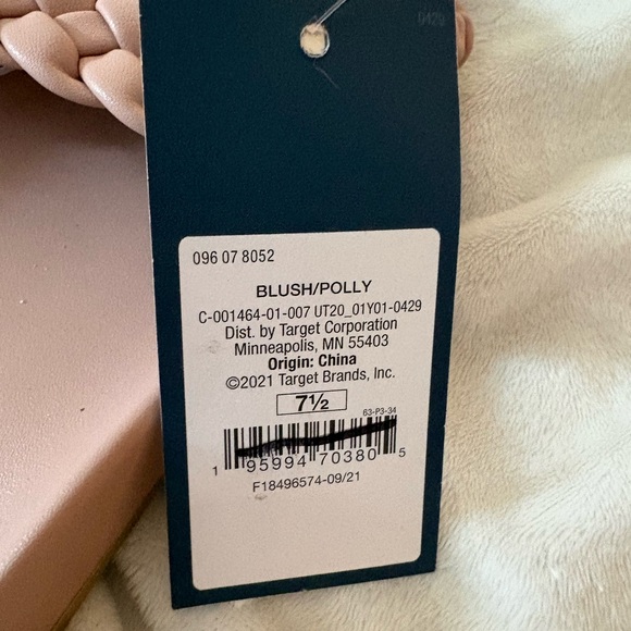 Target Braided Blush Slide Sandals - Picture 2 of 2